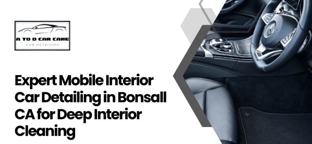 Mobile Interior Car Detailing in Bonsall CA